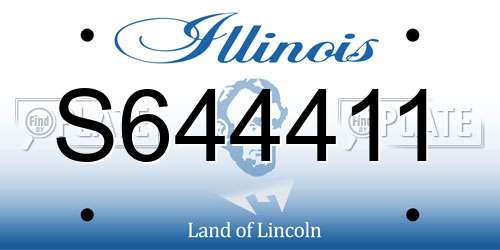 S644411 Illinois License Plate