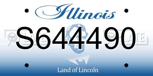 S644490 Illinois License Plate