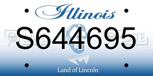 S644695 Illinois License Plate