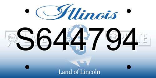 S644794 Illinois License Plate