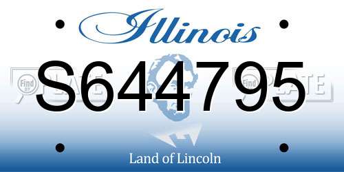 S644795 Illinois License Plate
