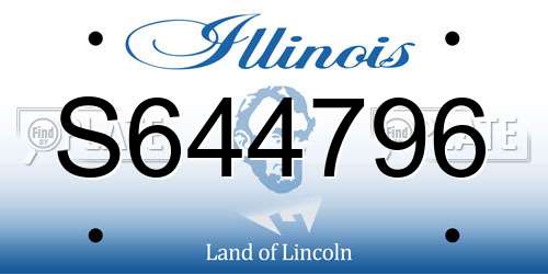 S644796 Illinois License Plate
