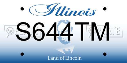 S644TM Illinois License Plate