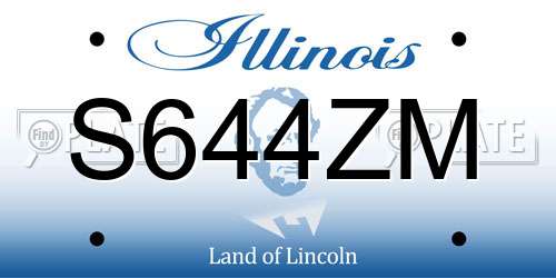 S644ZM Illinois License Plate