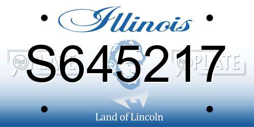 S645217 Illinois License Plate