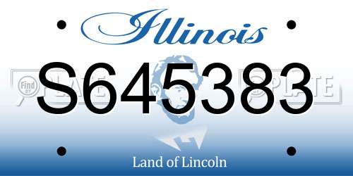 S645383 Illinois License Plate