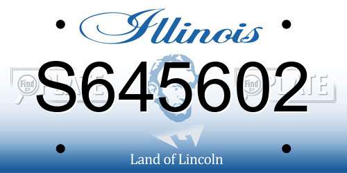S645602 Illinois License Plate