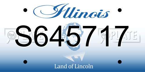S645717 Illinois License Plate