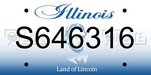 S646316 Illinois License Plate