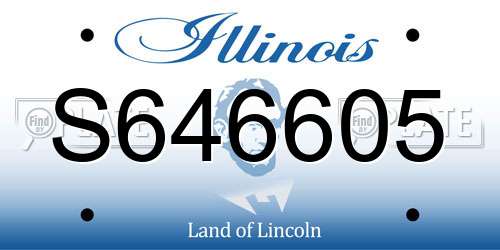 S646605 Illinois License Plate
