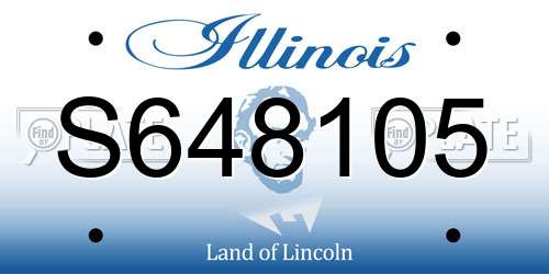 S648105 Illinois License Plate