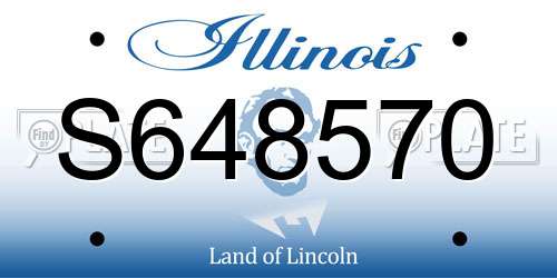 S648570 Illinois License Plate