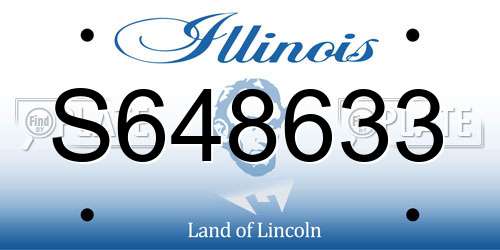 S648633 Illinois License Plate