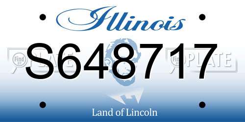 S648717 Illinois License Plate