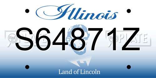 S64871Z Illinois License Plate