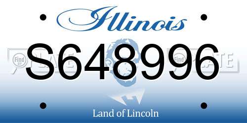 S648996 Illinois License Plate