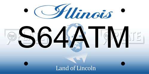 S64ATM Illinois License Plate