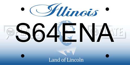S64ENA Illinois License Plate