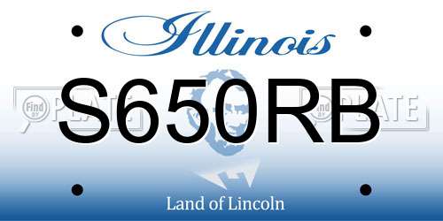 S650RB Illinois License Plate