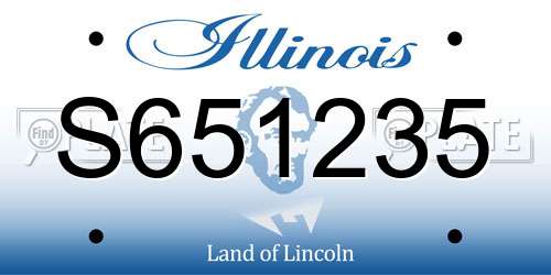 S651235 Illinois License Plate