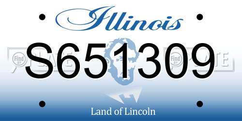 S651309 Illinois License Plate