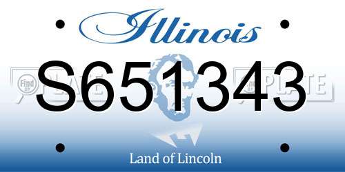 S651343 Illinois License Plate
