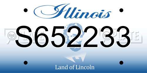 S652233 Illinois License Plate