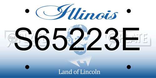 S65223E Illinois License Plate