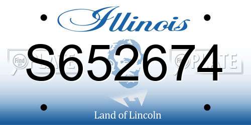 S652674 Illinois License Plate