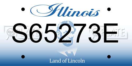 S65273E Illinois License Plate