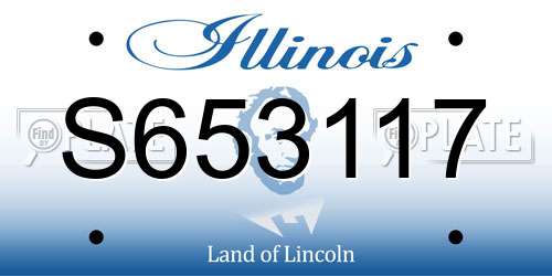 S653117 Illinois License Plate
