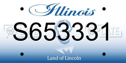 S653331 Illinois License Plate