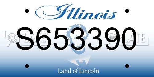 S653390 Illinois License Plate