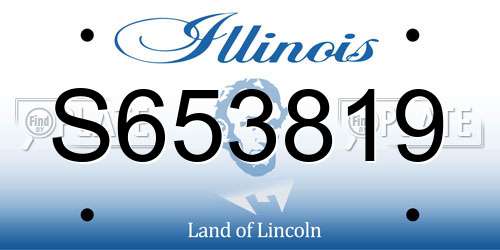 S653819 Illinois License Plate