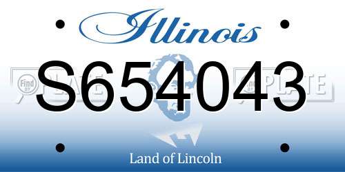 S654043 Illinois License Plate