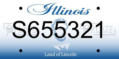 S655321 Illinois License Plate
