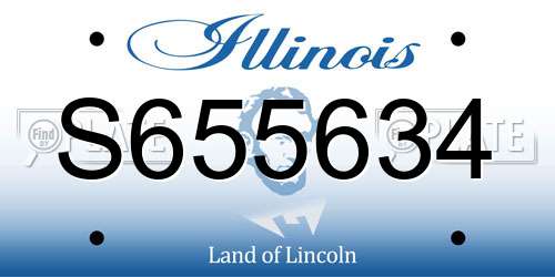 S655634 Illinois License Plate