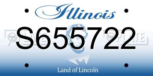 S655722 Illinois License Plate