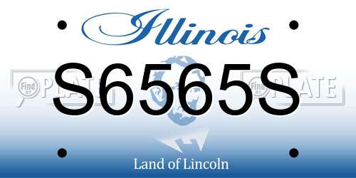 S6565S Illinois License Plate