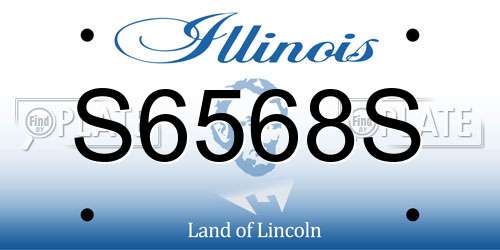 S6568S Illinois License Plate