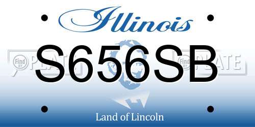 S656SB Illinois License Plate