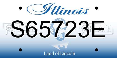 S65723E Illinois License Plate