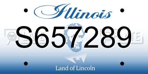 S657289 Illinois License Plate