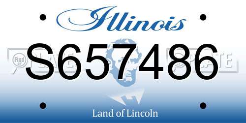 S657486 Illinois License Plate