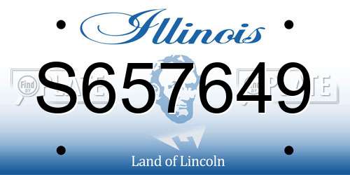S657649 Illinois License Plate