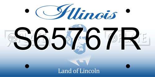 S65767R Illinois License Plate