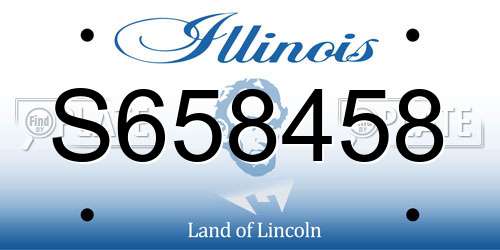 S658458 Illinois License Plate