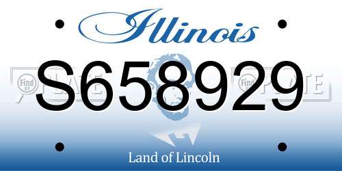S658929 Illinois License Plate