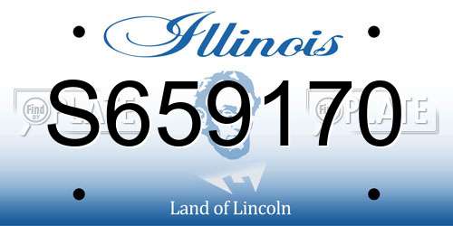 S659170 Illinois License Plate