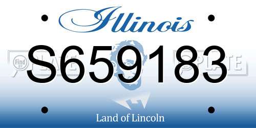 S659183 Illinois License Plate